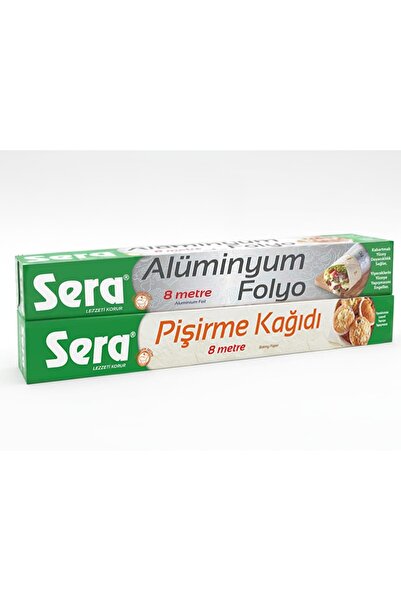 SERA 5 Pcs Aluminum Foil and Baking Paper Set of 2 8 Meters