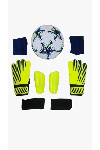 unes Futbol Topu ve Aksesuarları Seti – Tekmelik, Çorap ve Kaleci Eldiveni