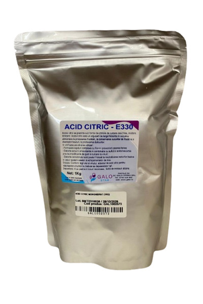 Agrovin Acid Citric monohidrat pentru corectie aciditate (1000 g)