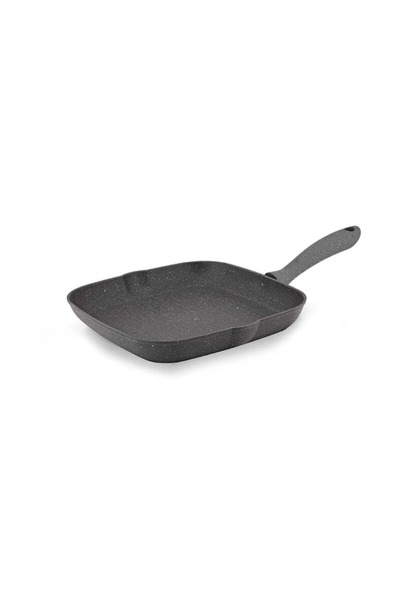 Hascevher 3 Pcs Grill Germanium Granite Pan Without Lid 28 cm