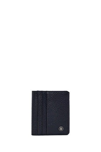 Derimod Men's Navy Blue Leather Card Holder 000A2D3506Ft