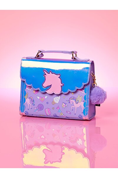 SMIGGLE Fun Fair Evie Omuz Çantası – Lila, Ayarlanabilir Askılı Çocuk Çantası