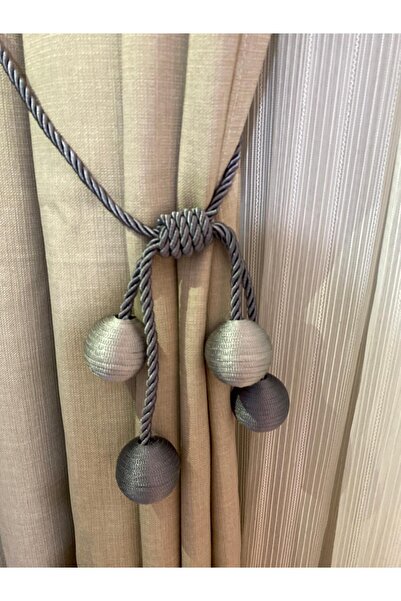 BURYAHOME 4 Toplu Kornişe Takılmalı Tavan Braçolu Perde Halatı