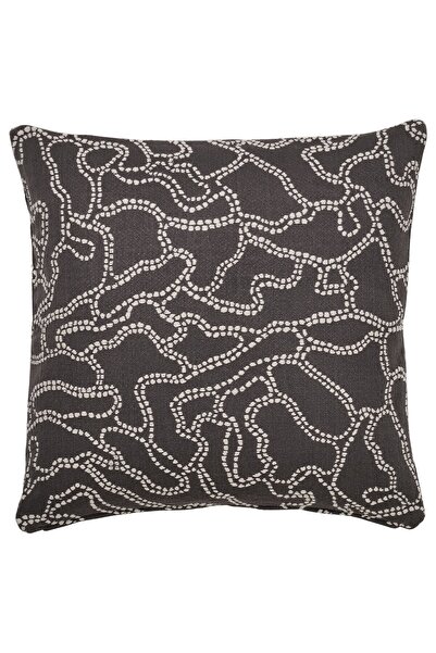 AZOZ MERCHLY Cushion cover, anthracite/off-white, 50 x 50 cm