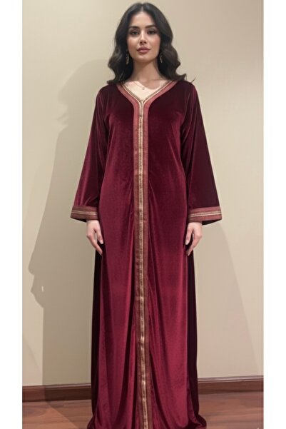 BK jalabiya Red velvet jalabiya