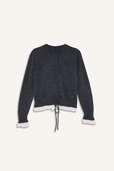 DeFacto Slim Fit Slim Fit Cardigan with Tie Detail G9990Ax25Wn