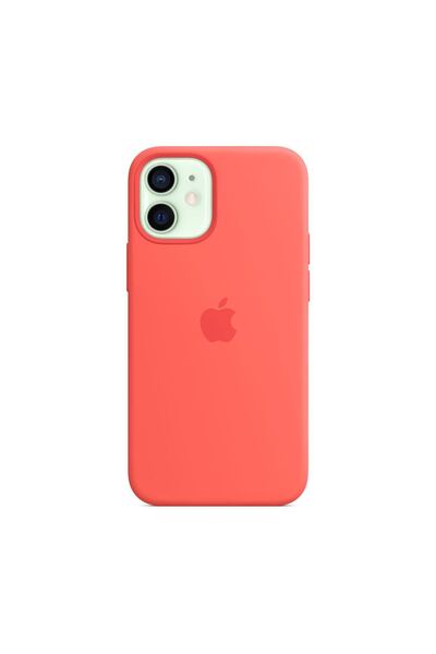 Apple Husa Silicon pt. iPhone 12 Mini, Pink Citrus - MHKP3ZM/A, MagSafe, Orig...