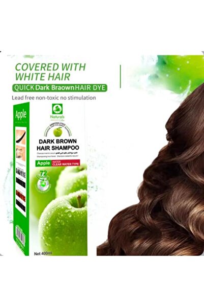 MORVON Natural Apple Shampoo for Dark Brown Hair 400ml