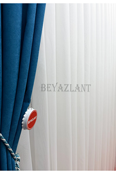 BEYAZLANT MAT İPEK SOFT BAMBU ORTAGRAMAJLI 1/3 SIK PİLELİ TÜL PERDE ÜTÜ İSTEM...