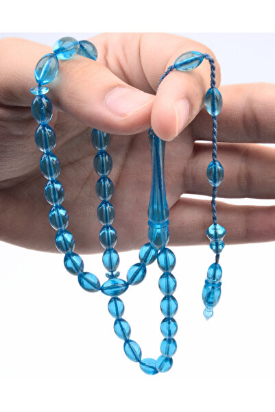 NAMAT Powder Amber oval shaped prayerbead 33 beads count, Comes with a gift p...