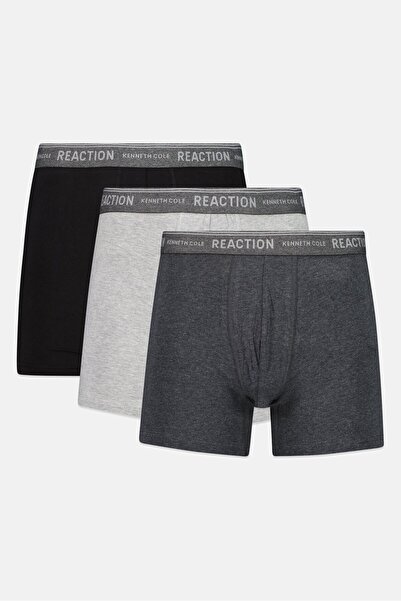 Kenneth Cole Reaction Men 3 Pcs Brand Logo Boxer Brief, Multicolor