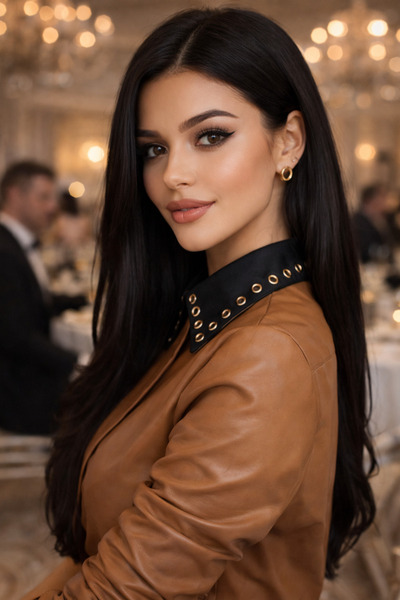 CROCUS DESIGN Gold Staple Print Black Joyci Peterpan Collar