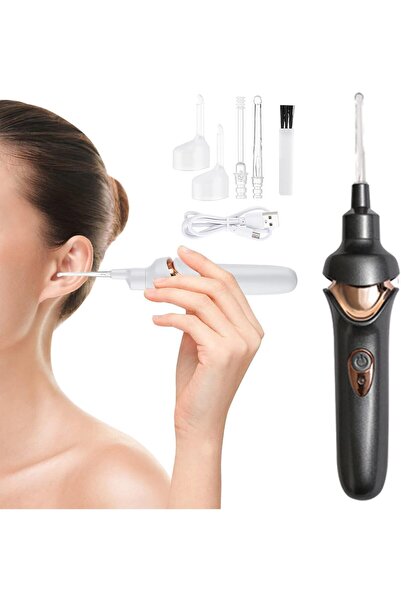 JOYZ مكنسة كهربائية لإزالة شمع الأذن مزودة بإضاءة LED