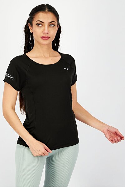 Puma Women Sportswear Fit Short Sleeve Training Top. Black