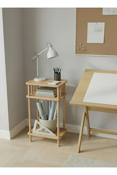 Macco Mobilya Minimalist Çok Amaçlı 3 Katlı Çevir Kur Sehpa – Yan Sehpa / Düz...