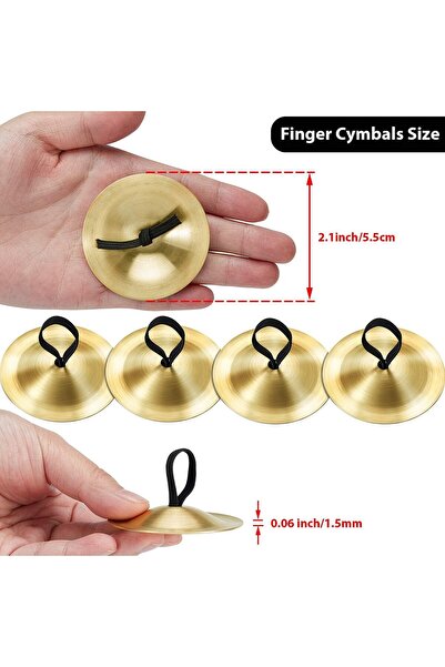 JOYZZZ Finger Cymbals from Joyzzz, 6 Pairs of Small Brass Finger Cymbals for ...