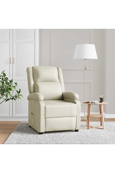 vidaxl Recliner Chair White Faux Leather