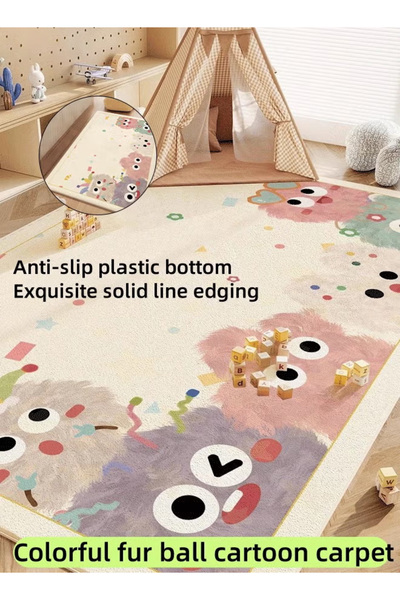 Generic سجادة أطفال برسومات كرتونية، ناعمة ومريحة، مانعة للانزلاق ومضادة للكه...