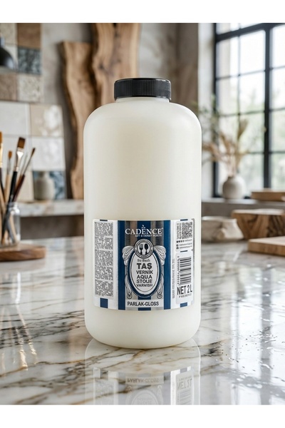 Cadence Taş Vernik Parlak 2000 ml Tüm Yüzeyler Kokusuz Su Bazlı Akrilik Vernik