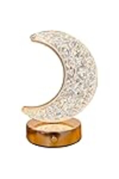 Arabest Crystal Nightlights Glowing 3D Moon Table Lamp USB Atmospheres Lamp T...