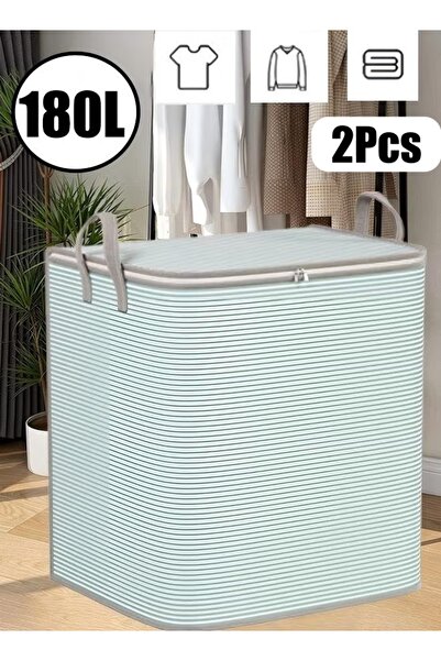 Generic 2PCS 180L Storage Bags Large Capacity Clothes Organizer Foldable Clot...