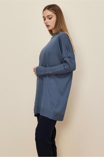 Alvina Button-Detail Knit Tunic 45853