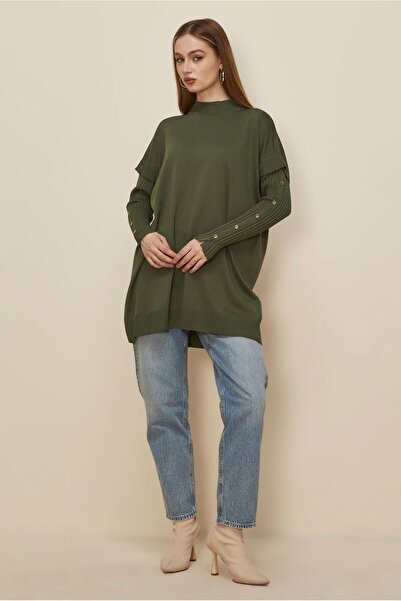 Alvina Button-Detail Knit Tunic 45853