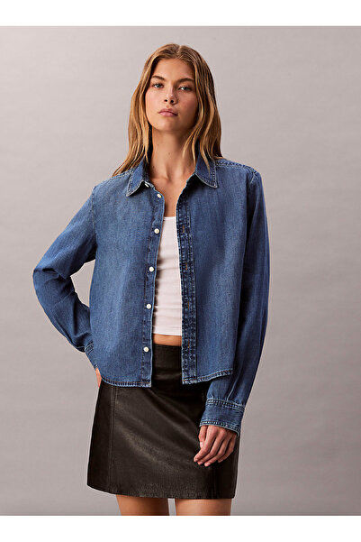 Calvin Klein Cotton Linen Denim Shirt