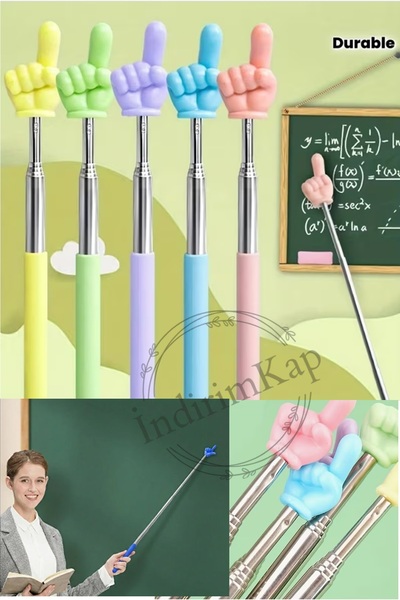 İndirimKap Uzayan Katlanabilir Konuşma ve Okuma Kılavuzu Çubuğu Öğretmen İşar...