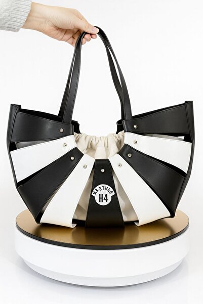 Yeşilmoda مجموعة من حقيبتين للنساء، إكسسوارات معدنية كبيرة وواسعة وأنيقة للاس...