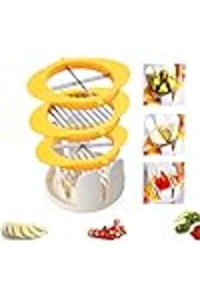 Arabest 3-In-1 Egg Slicer with Blades, Stainless Steel Egg Cutter,Multi-purpo...