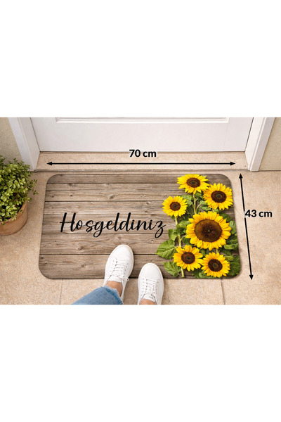 SoGood Concept Ayçiçeği Desenli Kapı Önü Ve İç Mekan Paspası