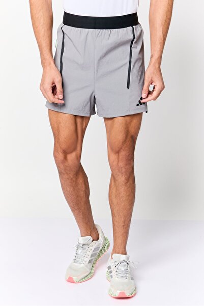 adidas Men Sportswear Fit 2 In 1 Brand Logo Training Shorts, Grey