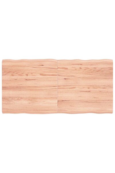 vidaxl سطح طاولة بني فاتح 120×60×(2-4) سم خشب صلب معالج حافة طبيعية