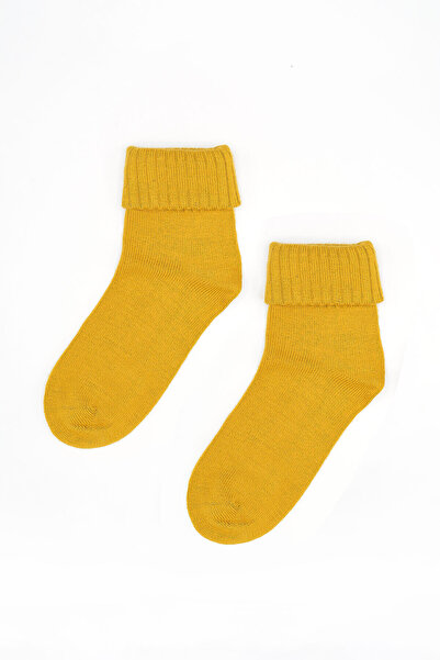 NBB Mustard Wool Soft Curly Socks