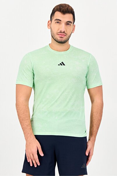 adidas Men Slim Fit Short Sleeve Training T-Shirt, Green