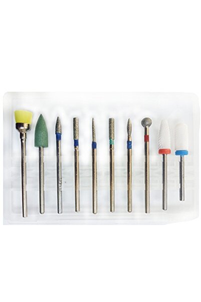 Sibelon Protez Tırnak Seramik - Elmas Freze Uç Seti 10'lu