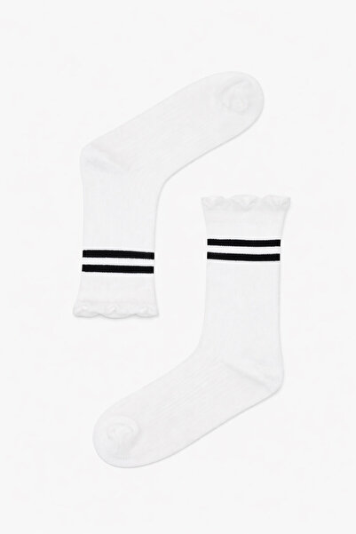NBB White Striped Socks