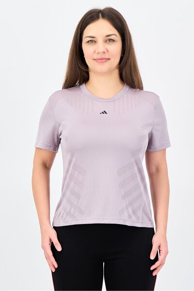adidas Women Sportswear Fit Short Sleeve Training Top, Light Purple