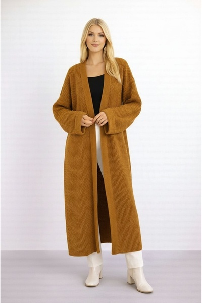 MAMAYAGA Maxi Length Long Sleeve Sporty Stylish Knitwear Cardigan Jacket Suit...