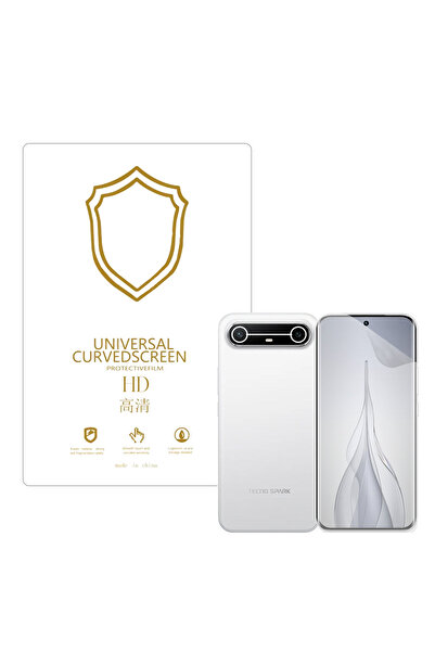 Microcase Tecno Spark Slim 5G ile Uyumlu Full Tpu Nano Arka Ekran Koruma Film...