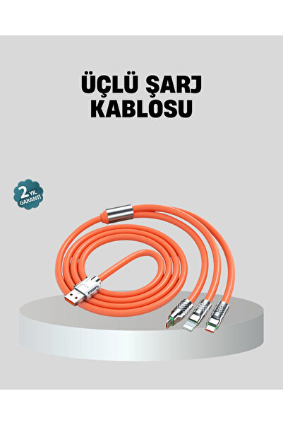 shopwave BRK ÜÇLÜ Şarj Kablosu – Yüksek Hızlı, Dayanıklı ve Uzun Ömürlü