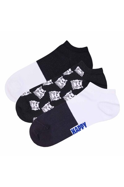 Happy Socks Unisex Sneaker-Socken, 3er Pack - Low Socks, Muster, Farbmix