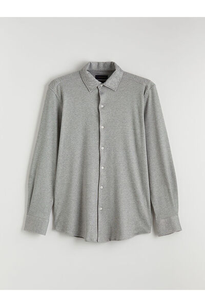LC Waikiki Gray Slim Fit Men's Shirt