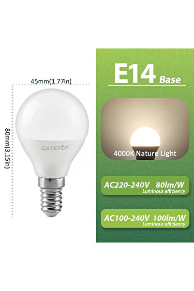Choice عبوة من 5 مصابيح LED صغيرة صديقة للبيئة، بقدرة 7 واط، وقاعدة G45، ودرج...