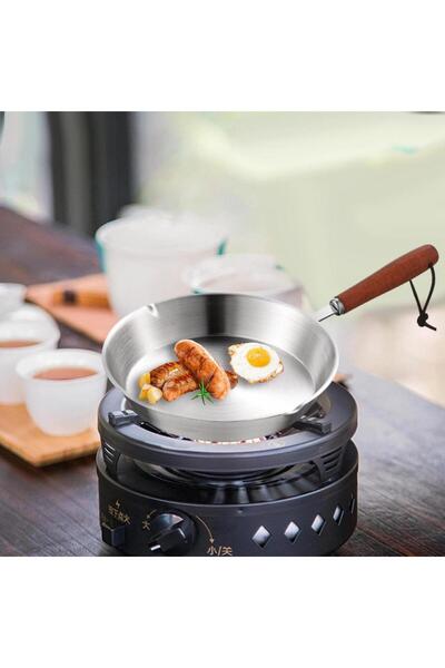 Choice Large Kitchen Stainless Steel Fry Pan Cooking Eggs Sandwich Kitchen Co...