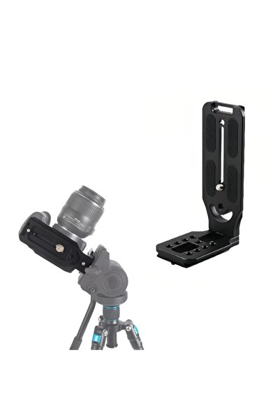 Choice حامل L أسود سريع الفك على شكل حرف L، لوحة كاميرا عالمية بقطر 1/4 بوصة،...