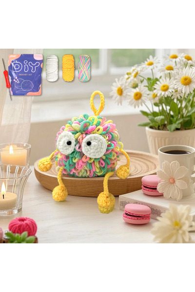 Choice YAMAXIN 1PC Colorful Coal Ball Theme Crochet Kit for Beginners - DIY C...