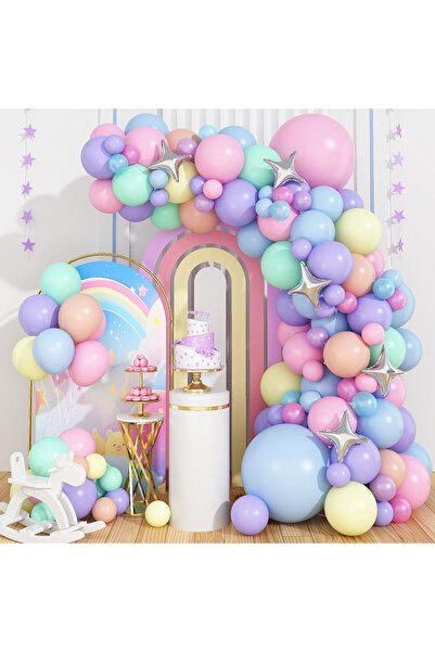 Choice Other Style 1 Arched Garland Set, Light Pink Purple Blue Yellow Green ...