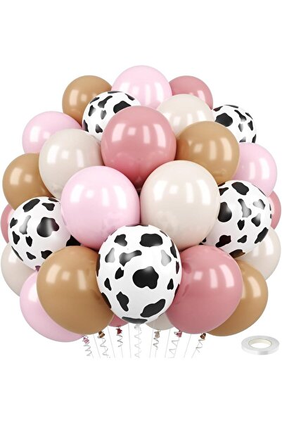 Choice بالونات بقرة وردية باهتة مقاس 12 بوصة (8094) - 50 قطعة، بالونات بقرة و...